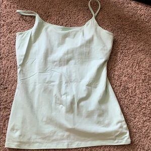 Mint green shelf bra cami